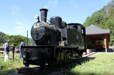ポッポ汽車展示館の蒸気機関車
